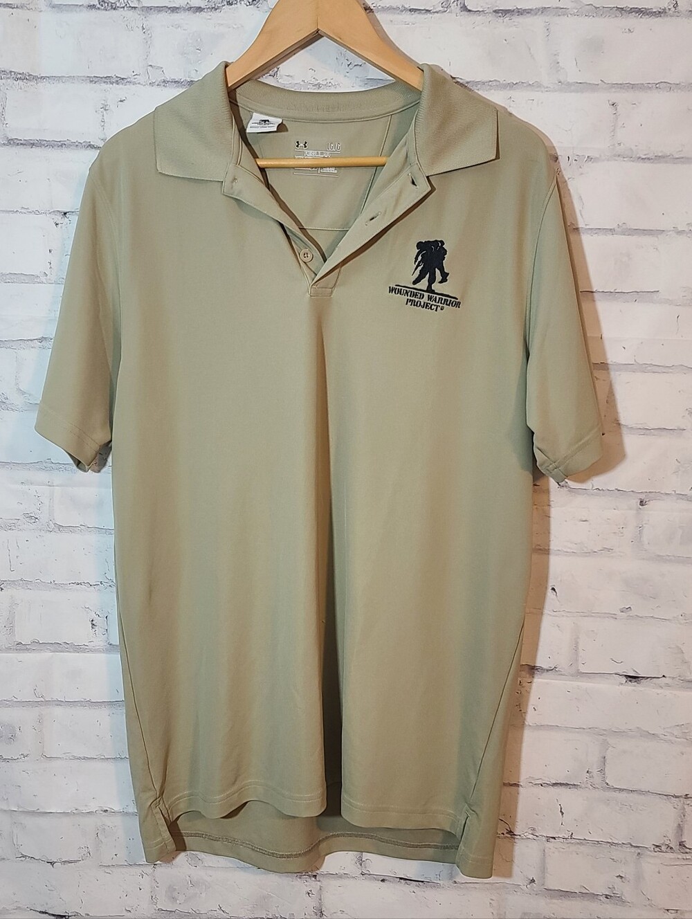Under Armour Wounded Warrior Project Logo polo Shirt large